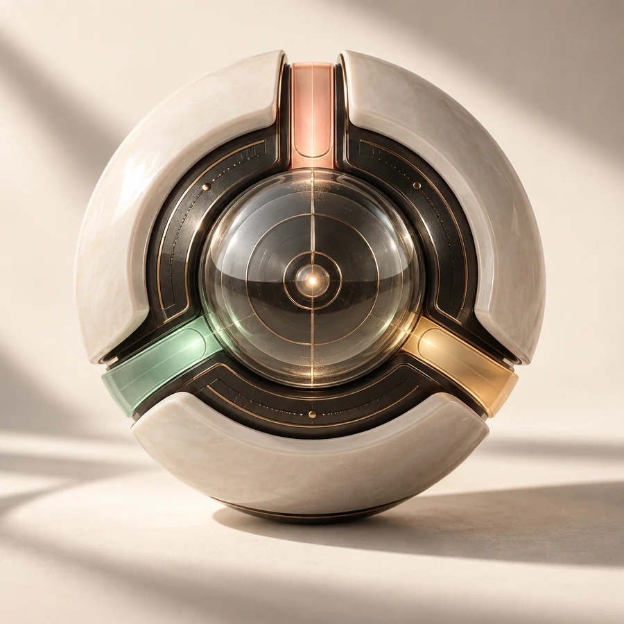 Abstract glass and ceramic Jev intelligence core
